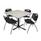 Cain Cain Square Table & Chair Set, Wood, Metal, Plastic Top, Maple TB4848PL47BK - alternate 1